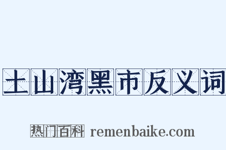 土山湾黑市反义词是什么意思的图片